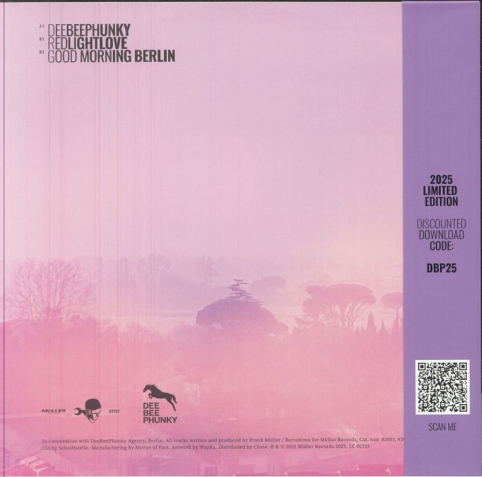Beroshima – Deebeephunky (12", Pink, Müller Records, 2025) Back Cover