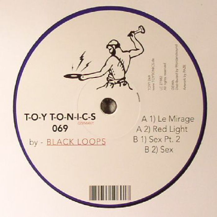 Black Loops – Red Light EP (12", Toy Tonics, 2017) Back Cover