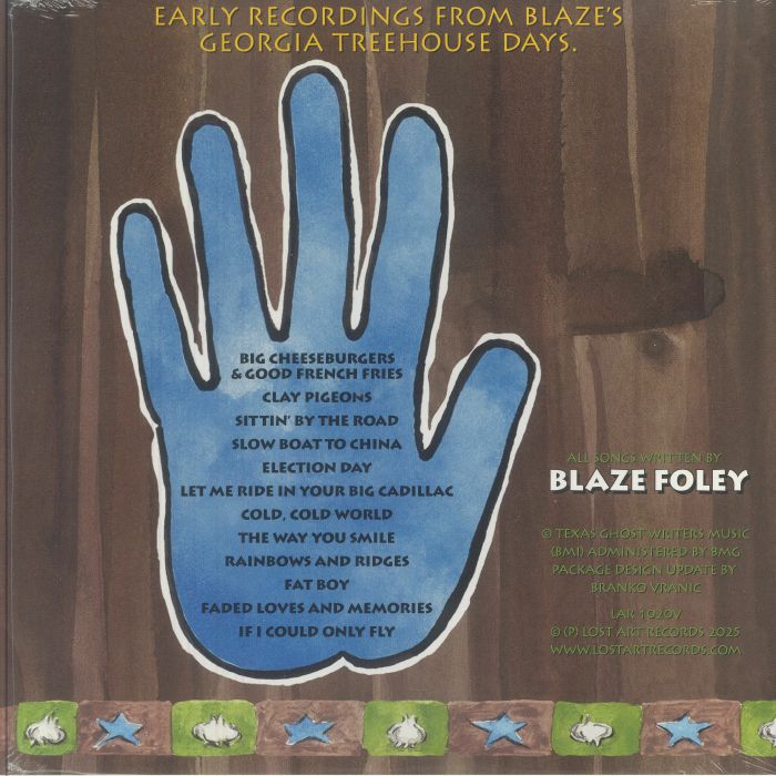 Blaze Foley – Sittin' By The Road (15th Anniversary Edition) (LP, Midnight Blue Splatter, Lost Art, 2025) Back Cover