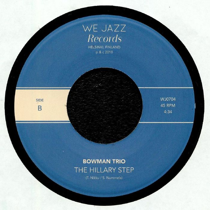 Bowman Trio – The Chase (Version 1) / The Hillary Step (7", We Jazz, 2018) Back Cover