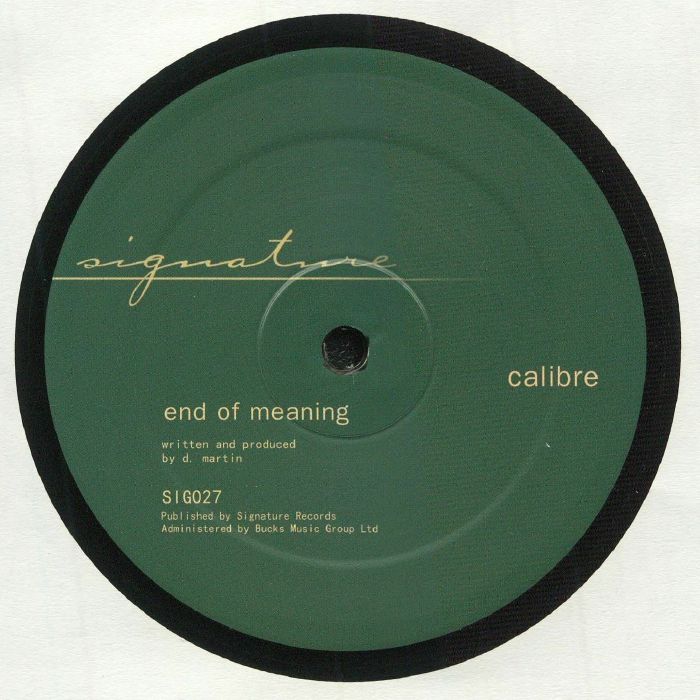 Calibre – Falls To You VIP / End Of Meaning (12", Signature Records, 2020) Back Cover