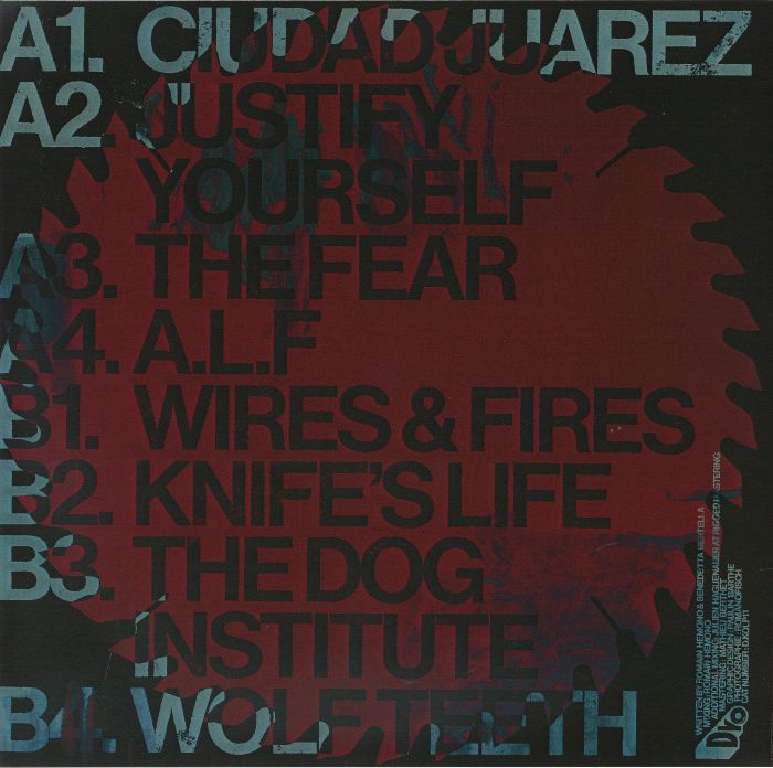 Canine Cracks – Justify Yourself (LP, D.KO, 2026) Back Cover