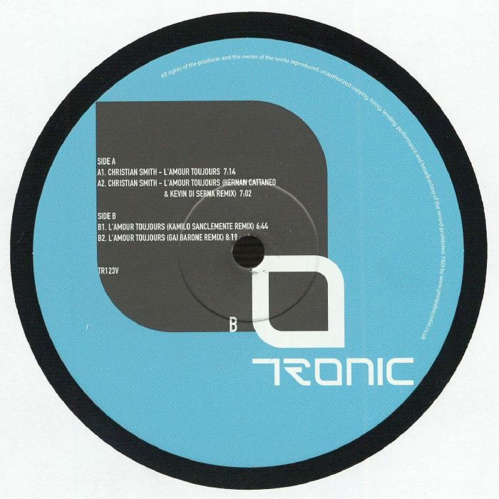 Christian Smith – L'Amour Toujours (12", Tronic, 2026) Back Cover