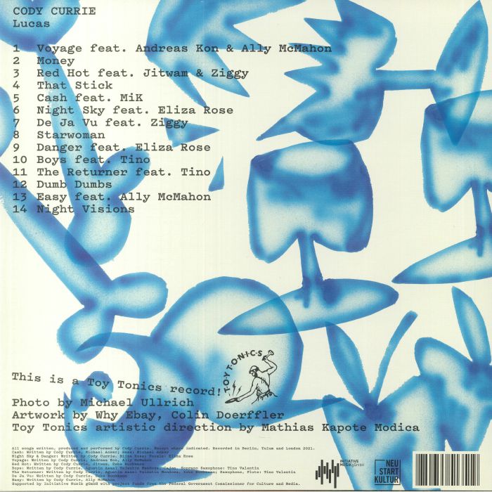 Cody Currie – Lucas (2xLP, Toy Tonics, 2022) Back Cover