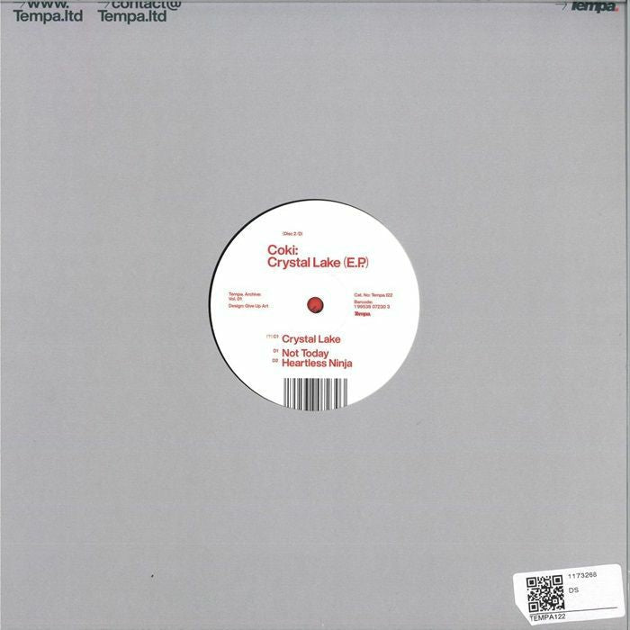 Coki – Crystal Lake EP (2x12", Tempa, 2025) Back Cover
