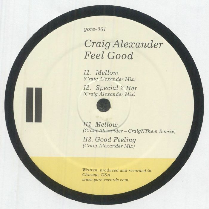 Craig Alexander – Feel Good (12", Yore Records, 2026) Back Cover