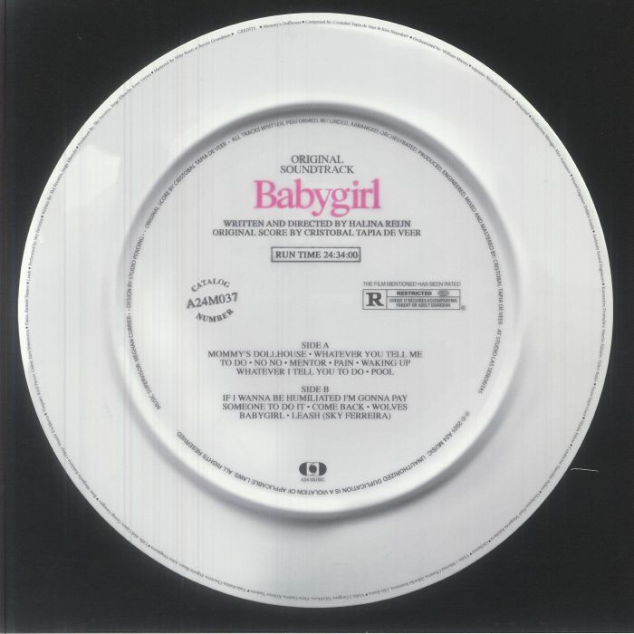Cristobal Tapia De Veer – Babygirl (Original Soundtrack) (LP, Pink, A24 Music, 2025) Back Cover