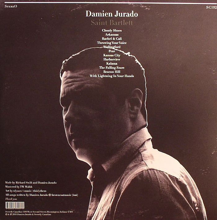 Damien Jurado – Saint Bartlett (LP, Secretly Canadian, 2010) Back Cover