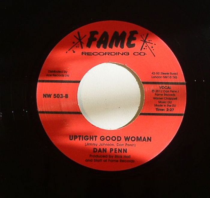 Dan Penn – Keep On Talking (7", Fame, 2012) Back Cover