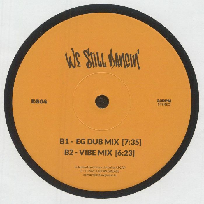 Dave Aju Rodney – We Still Dancin' (12", Elbow Grease, 2025) Back Cover