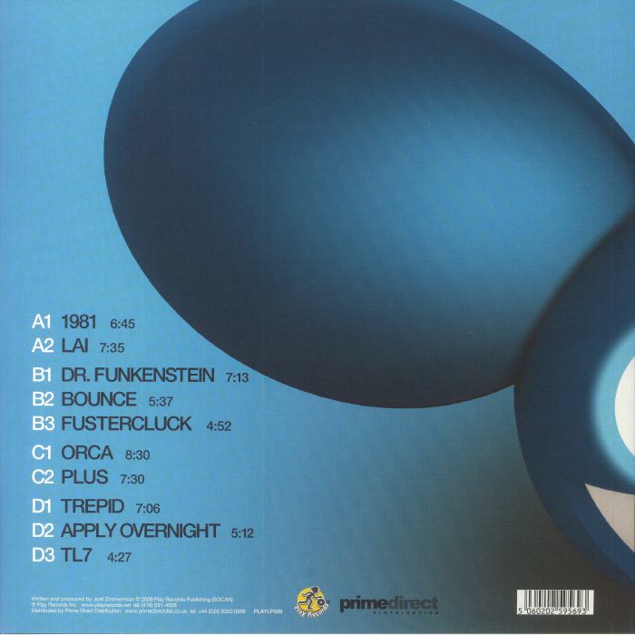 deadmau5 – Vexillology (2xLP, Blue, Play Records, 2022) Back Cover