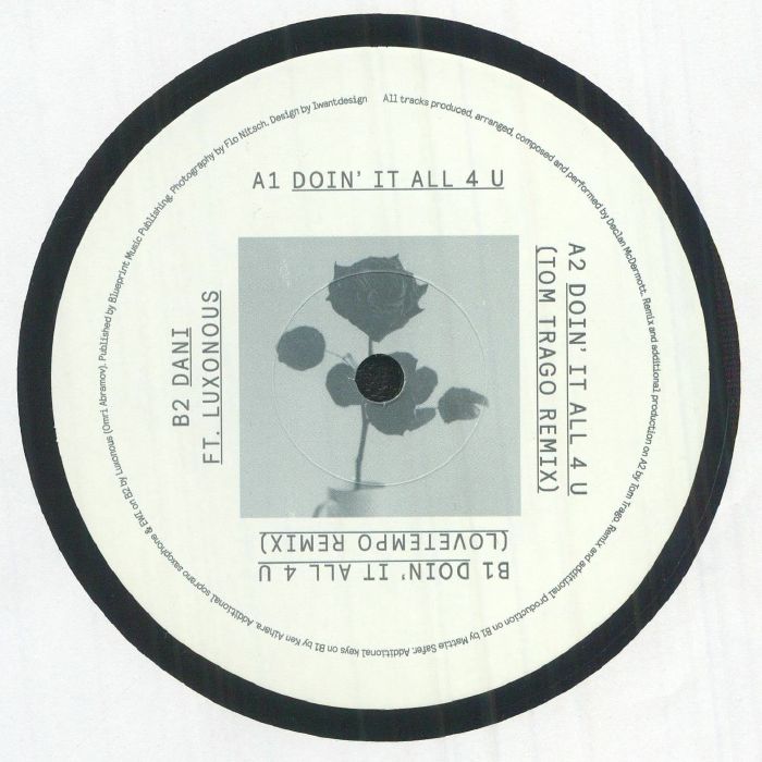 Declan McDermott – Doin’ It All 4 U EP (12", Delusions Of Grandeur, 2025) Back Cover