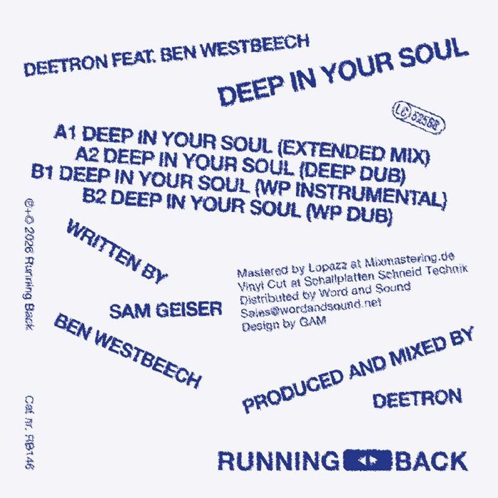 Deetron / Ben Westbeech – Deep In Your Soul (12", Running Back, 2026) Front Cover