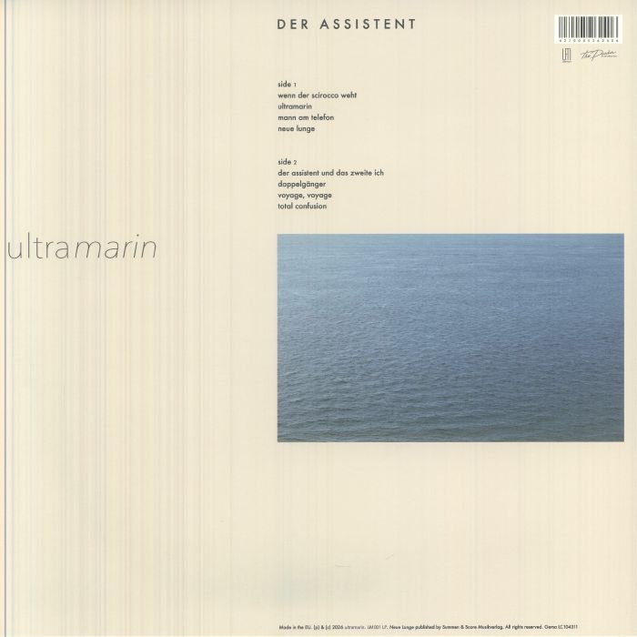 Der Assistent – Ultramarin (LP, Ultramarin, 2026) Back Cover