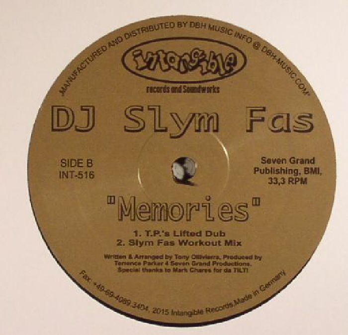 DJ Slym Fas – Hula Hoop Dance / Memories (12", Intangible Records & Soundworks, 2015) Back Cover