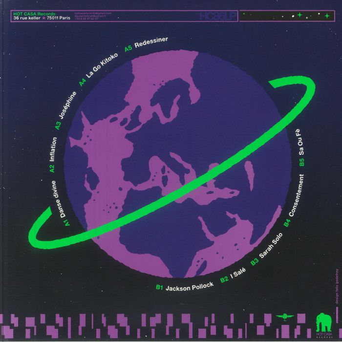 Djeuhdjoah & Lieutenant Nicholson – Danses Divines (LP, White, Hot Casa Records, 2025) back cover