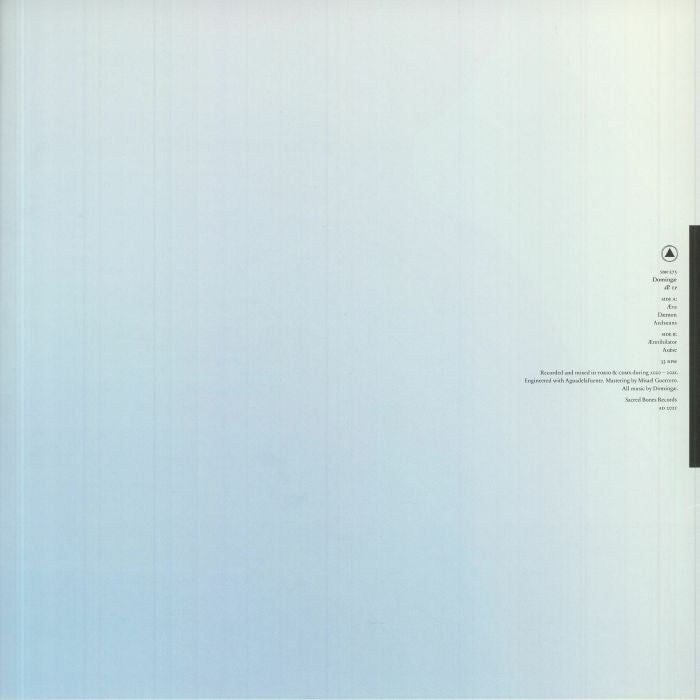 Domingæ – Æ (12", White, Sacred Bones Records, 2021) Back Cover