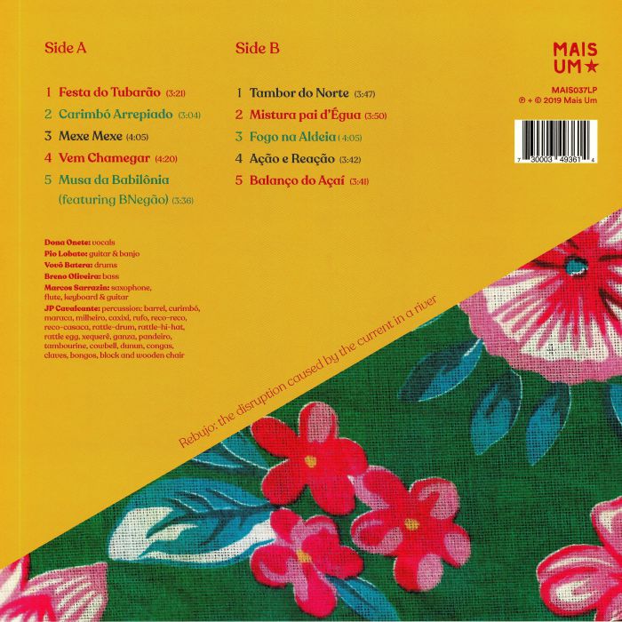 Dona Onete – Rebujo (LP, Mais Um Discos, 2019) Back Cover