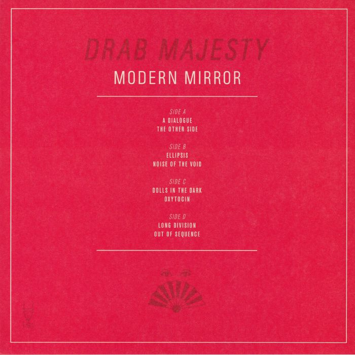 Drab Majesty – Modern Mirror (LP, White & Black Smash, Dais Records, 2025) back cover