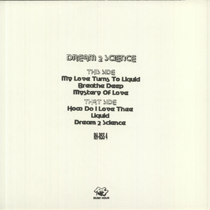 Dream 2 Science – Dream 2 Science (LP, Rush Hour, 2012) Back Cover