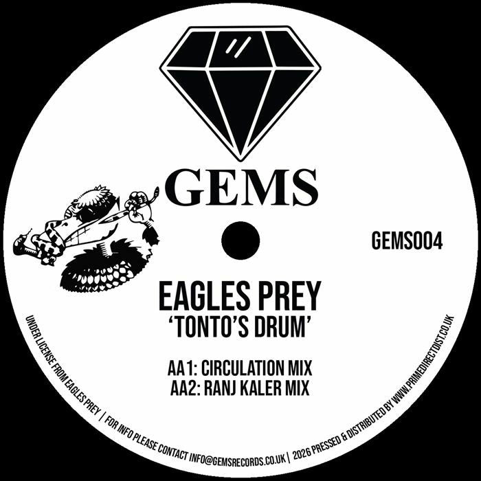 Eagles Prey – Tonto's Drum (12", Gems, 2026) Back Cover