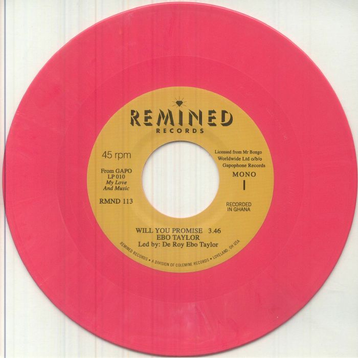 Ebo Taylor – Will You Promise (7", Salmon Pink, Remined, 2026) Back Cover