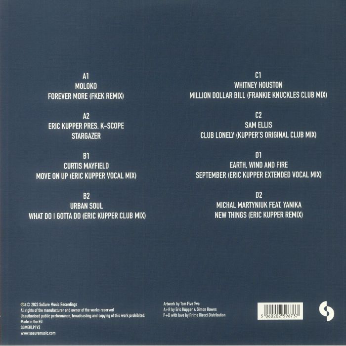 Eric Kupper – A Lifetime In Dance Music Vol II (2x12", SoSure Music, 2025) back cover