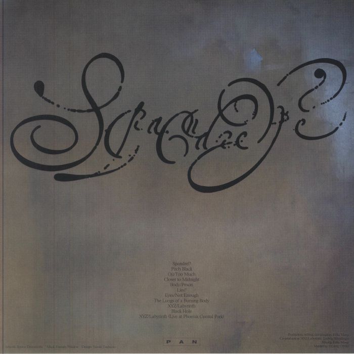 Evita Manji – Spandrel? (LP, Pan, 2026) Back Cover