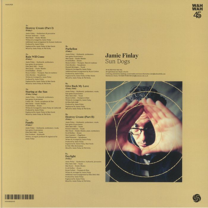 Jamie Finlay – Sun Dogs (LP, Wah Wah 45s, 2024) Back Cover