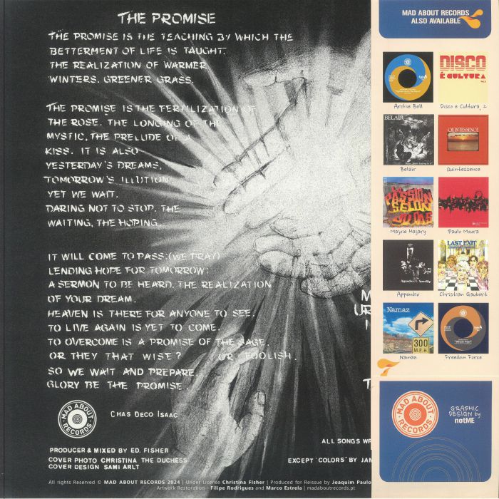 Edward Fisher – The Promise (LP, Mad About Records, 2024) Back Cover