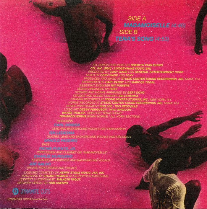 Foxy – Mademoiselle / Tena's Song (7", Dynamite Cuts, 2018) Back Cover