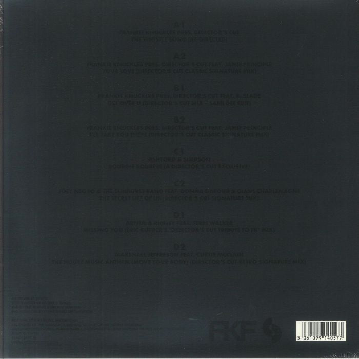 Frankie Knuckles Eric Kupper – The Director’s Cut Collection (2x12", Smoke Black, SoSure Music, 2026) Back Cover
