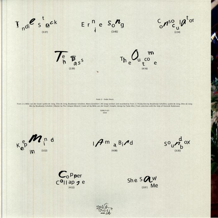 From 2 – Indie Stock (LP, South of North, 2026) Back Cover