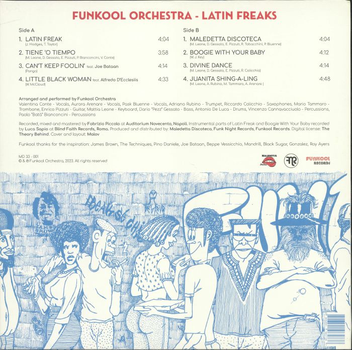Funkool Orchestra – Latin Freaks (LP, Funkool Records, 2023) Back Cover