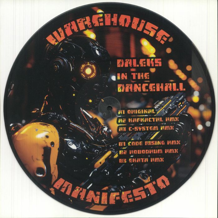 Gamadon – We Come In Peace Part II : Daleks In The Dancehall EP (12", Warehouse Manifesto, 2025) Back Cover