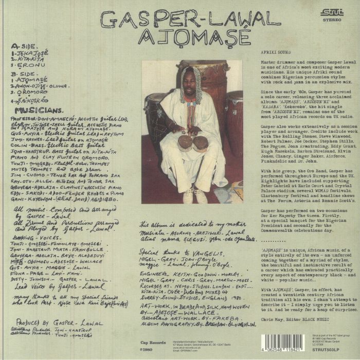 Gasper-Lawal – Ajomasé (LP, Strut, 2025) Back Cover