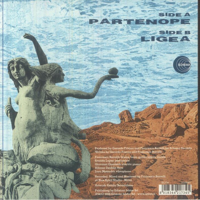 Gerardo Frisina Francesco Borrelli – Meridio (7", Schema, 2026) Back Cover