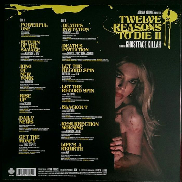 Ghostface Killah Adrian Younge – Twelve Reasons To Die II (LP, Linear Labs, 2025) Back Cover