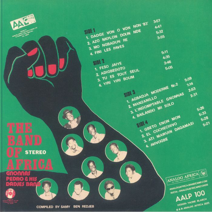 Gnonnas Pedro & His Dadjes Band – Roi De L'Agbadja Moderne (2xLP, Analog Africa, 2025) Back Cover