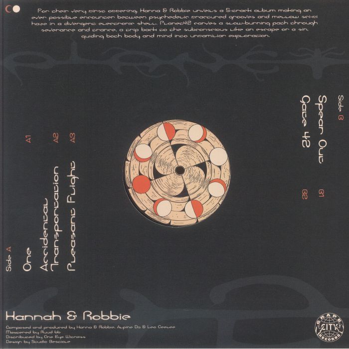 Hanna & Robbie – Planet 42 EP (12", GRAPE CITY RECORDS, 2026) Back Cover