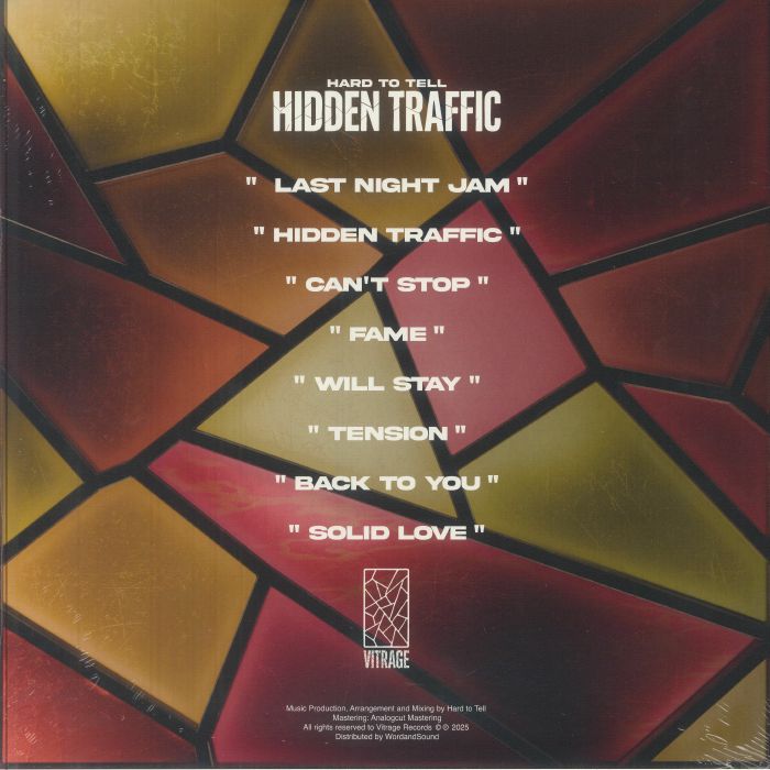 Hard To Tell – Hidden Traffic (LP, Vitrage Records, 2025) Back Cover