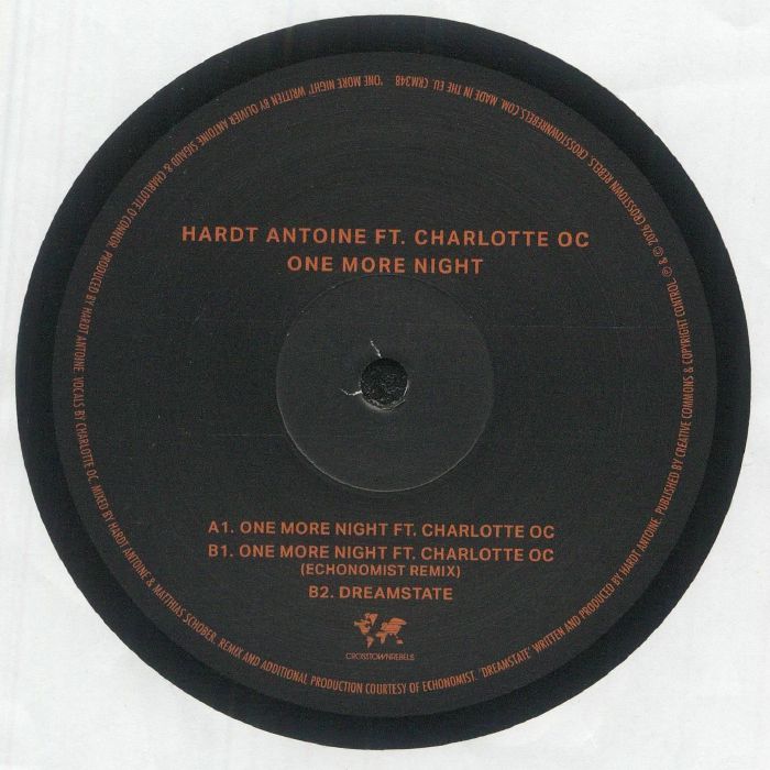 Hardt Antoine Ft. Charlotte OC – One More Night (12", Crosstown Rebels, 2026) Back Cover