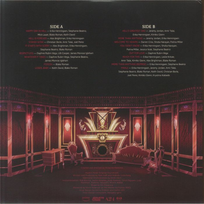 Hazbin Hotel – Hazbin Hotel (Original Soundtrack) (Season One) (LP, Heaven Splatter, A24 Music, 2026) Back Cover
