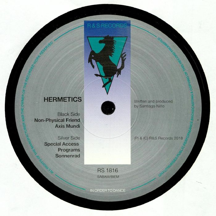 Hermetics – Techgnosis EP (12", R & S Records, 2018) Back Cover