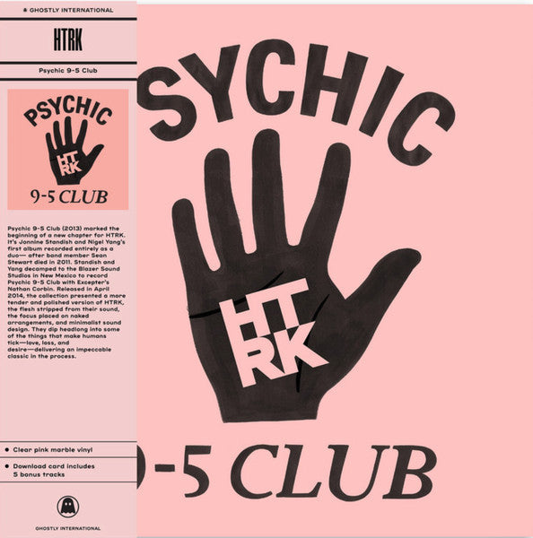 HTRK – Psychic 9-5 Club (LP, Clear Pink Marble, Ghostly International, 2025) Front Cover