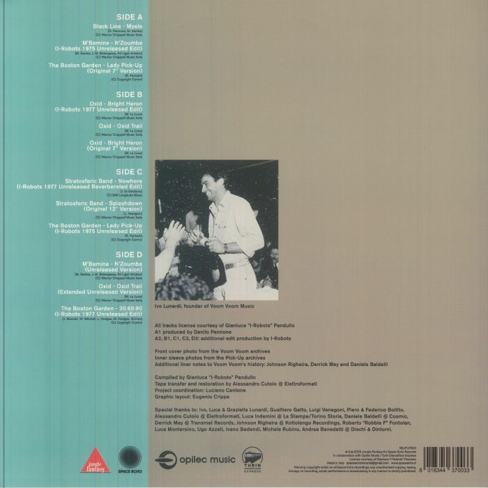 I-Robots Presents Various – Echoes Of Italy The Age Of Voom Voom Music (Turin Dancefloor Express) (2xLP, Jungle Fantasy Records, 2026) Back Cover