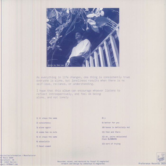 i-sef u-sef – Consistency (LP, Green, Preference Records, 2025) Back Cover
