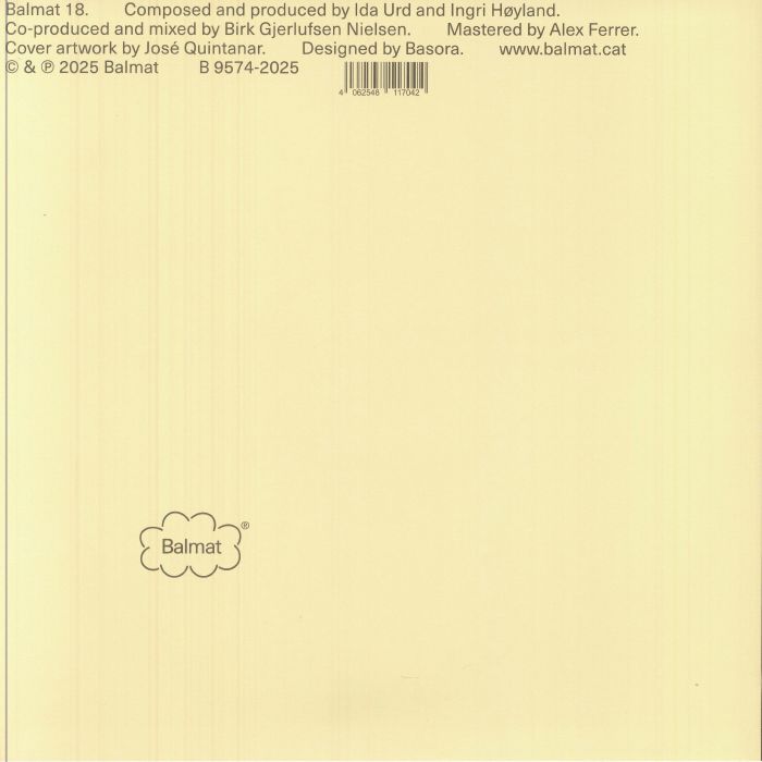 Ida Urd Ingri Høyland – Duvet (LP, Balmat, 2025) Back Cover