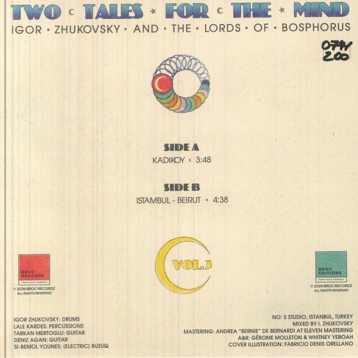 Igor Zhukovsky The Lords Of Bosphorus – Two Tales For The Mind Vol. 3 (7", Broc Recordz, 2026) Back Cover