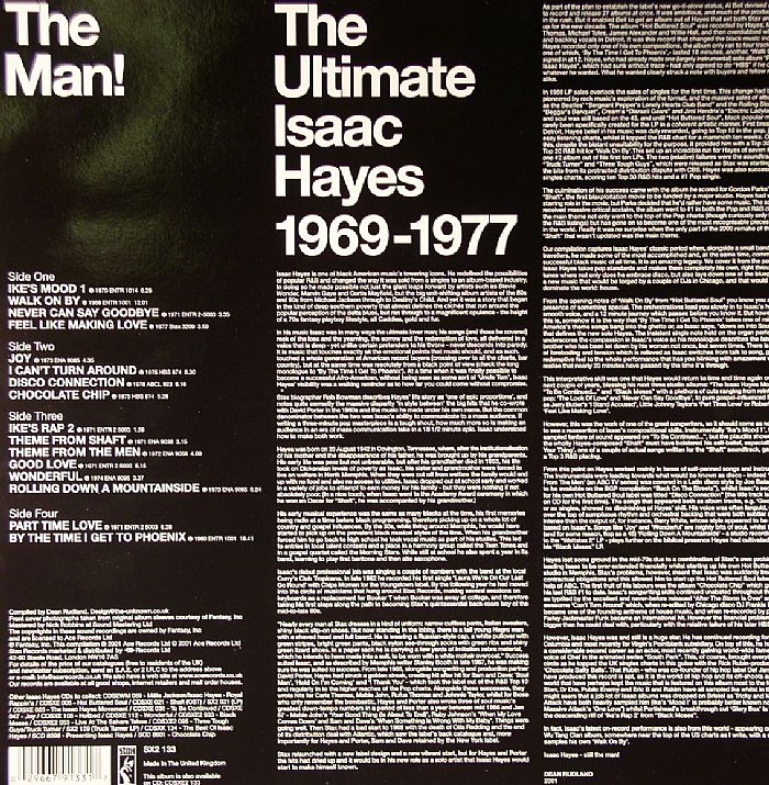 Isaac Hayes – The Man! (2xLP, Stax, 2001) Back Cover
